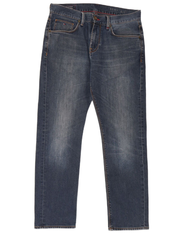 Tommy Hilfiger Herre Slim Jeans W31 L30 Blå Bomuld