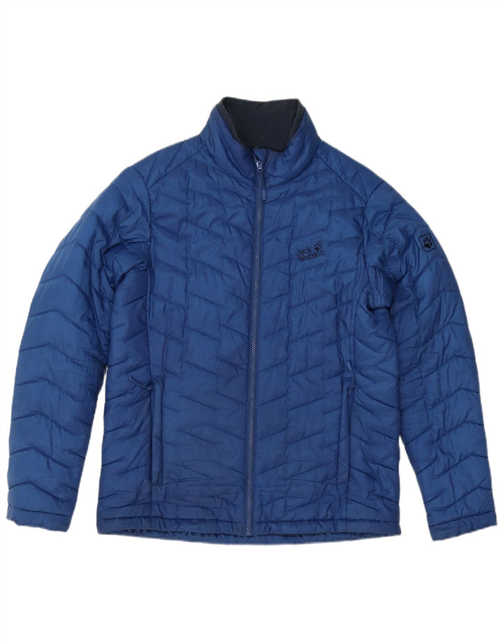 Jack Wolfskin Herre polstret jakke UK 36/38 Medium Blue Polyester