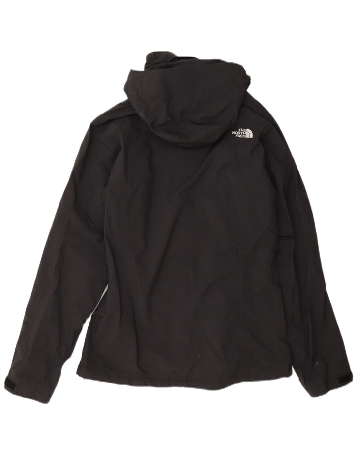 The North Face Womens Hooded Rain Jacket UK 10 Small Black Nylon