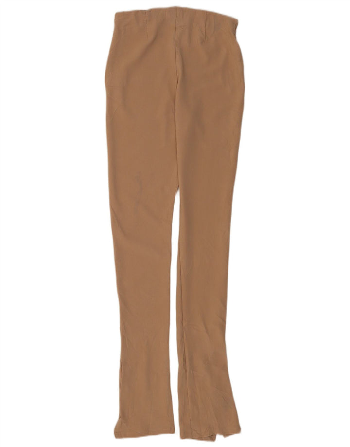 Zara Dame Leggings Medium W28 L30 Brun Nålestribet Polyester