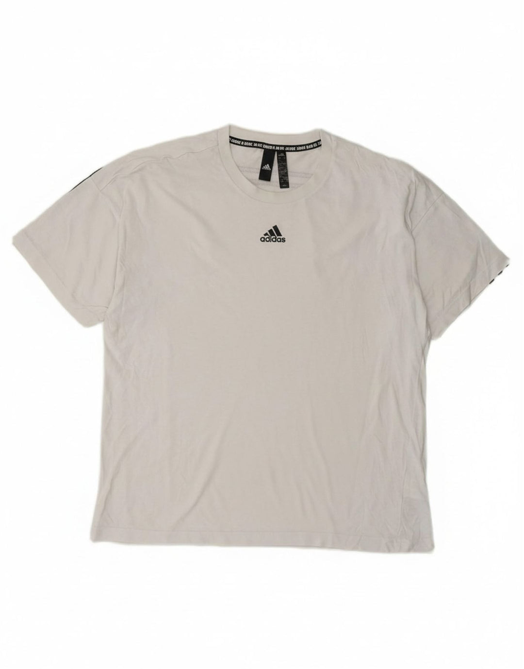 ADIDAS Mens T-Shirt Top Large White Cotton