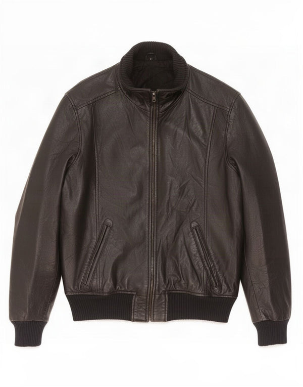 Vintage Mens Leather Jacket UK 38 Medium Black