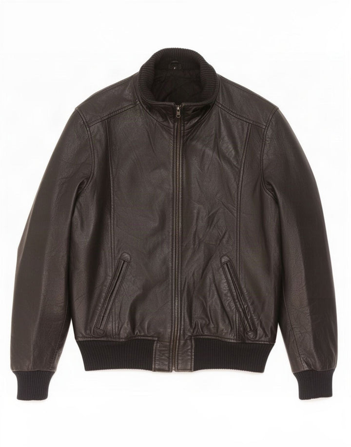 Vintage Mens Leather Jacket UK 38 Medium Black