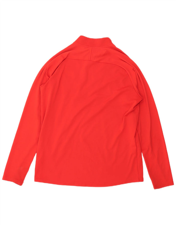 Nike Mens Dri Fit Graphic Zip Neck Pullover Tracksuit Top Large Red
