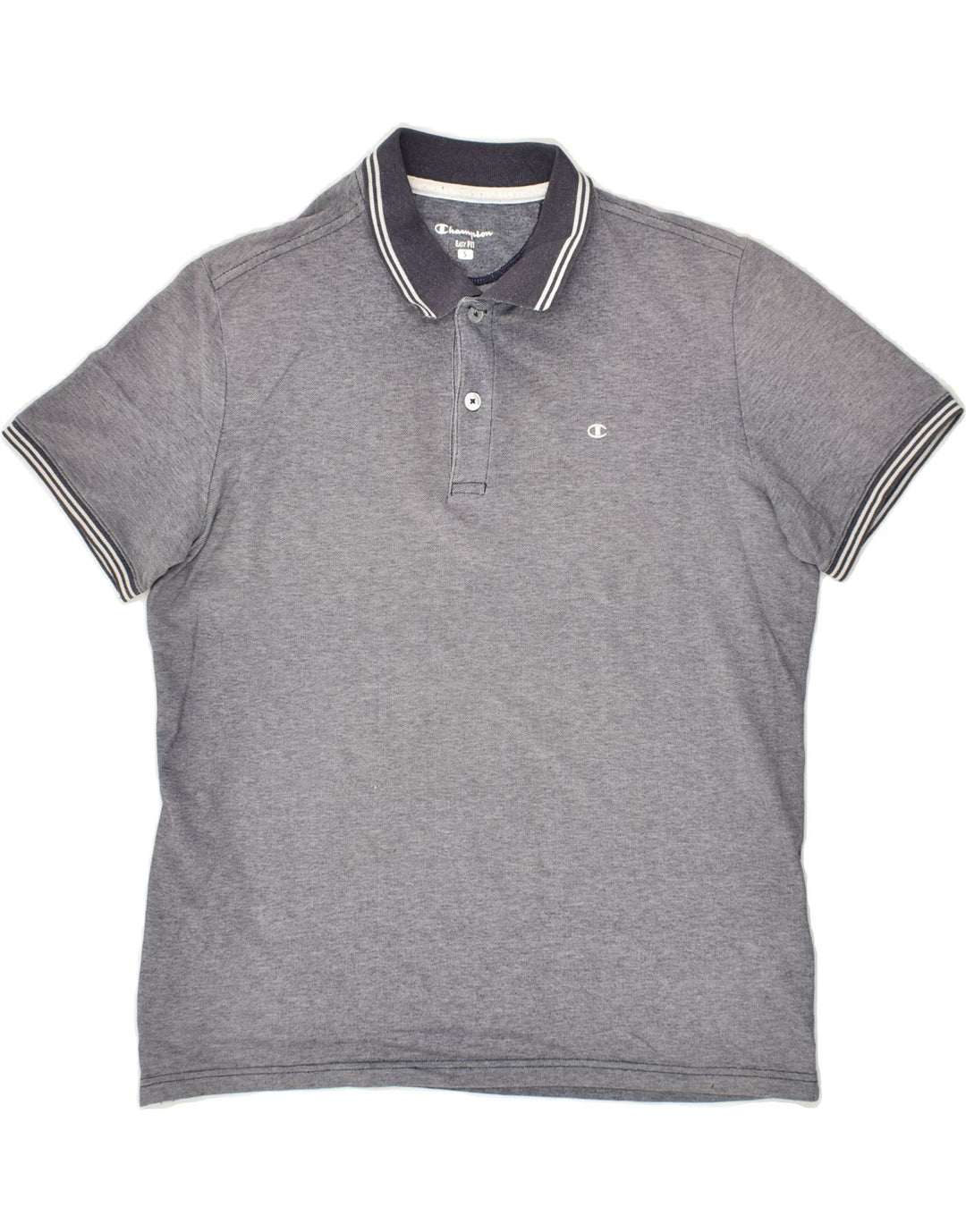 CHAMPION Mens Easy Fit Polo Shirt Small Navy Blue Cotton | Vintage Champion | Thrift | Second-Hand Champion | Used Clothing | Messina Hembry 