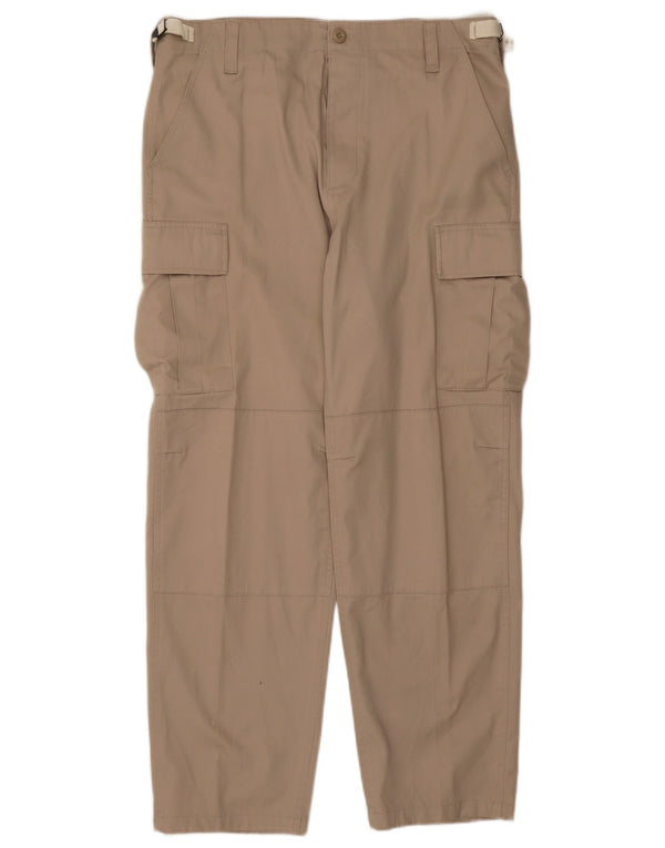 Pantaloni cargo dritti da uomo vintage W36 L29 Beige