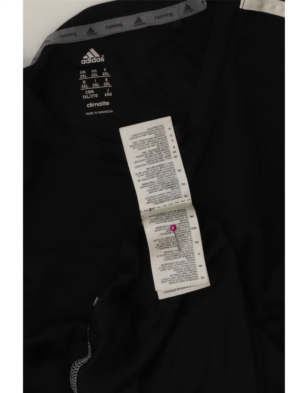 Adidas Mens Climalite T-Shirt Top 2XL Black Polyester