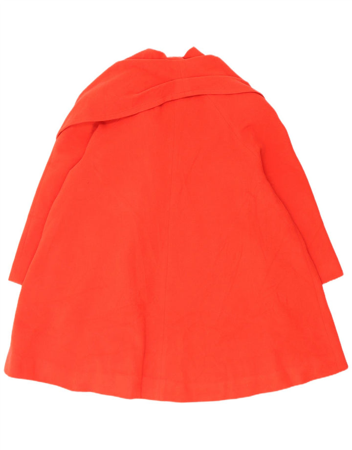Vintage Womens 3/4 Sleeve Oversized Overcoat UK 10 Small Red Cashmere