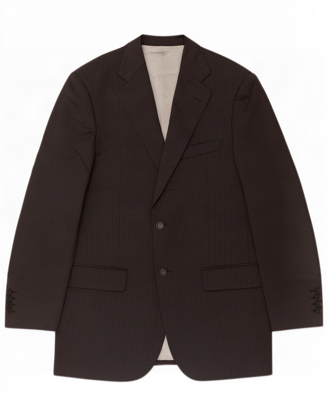 Marks & Spencer Mens 2 Button Blazer Jacket UK 38 Medium Black Pinstripe