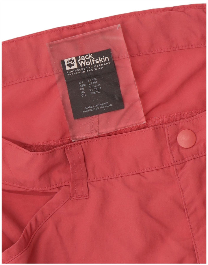 JACK WOLFSKIN Boys Cargo Shorts 13-14 Years Large W30  Pink