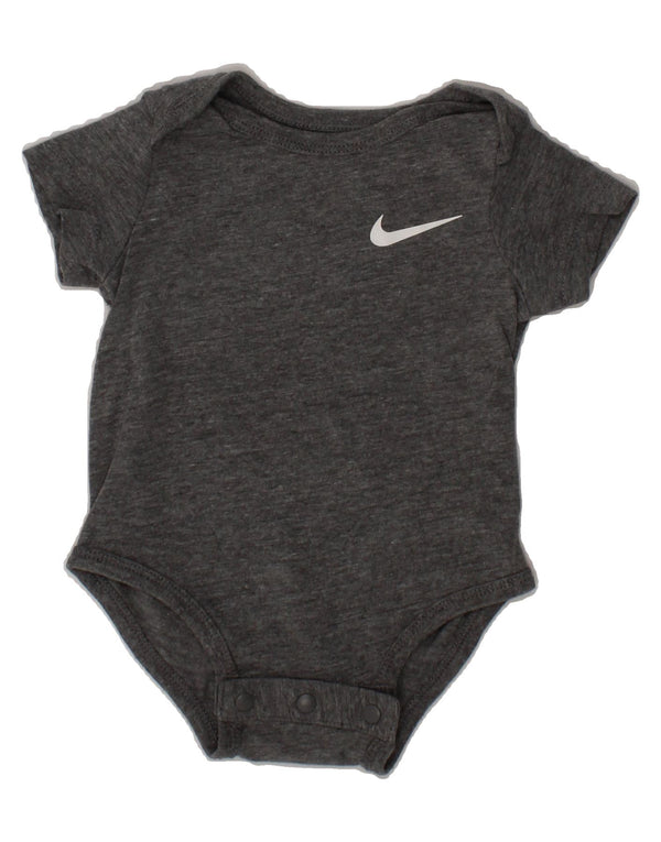 Body NIKE Bebê Menino 0-3 Meses Cinza Algodão