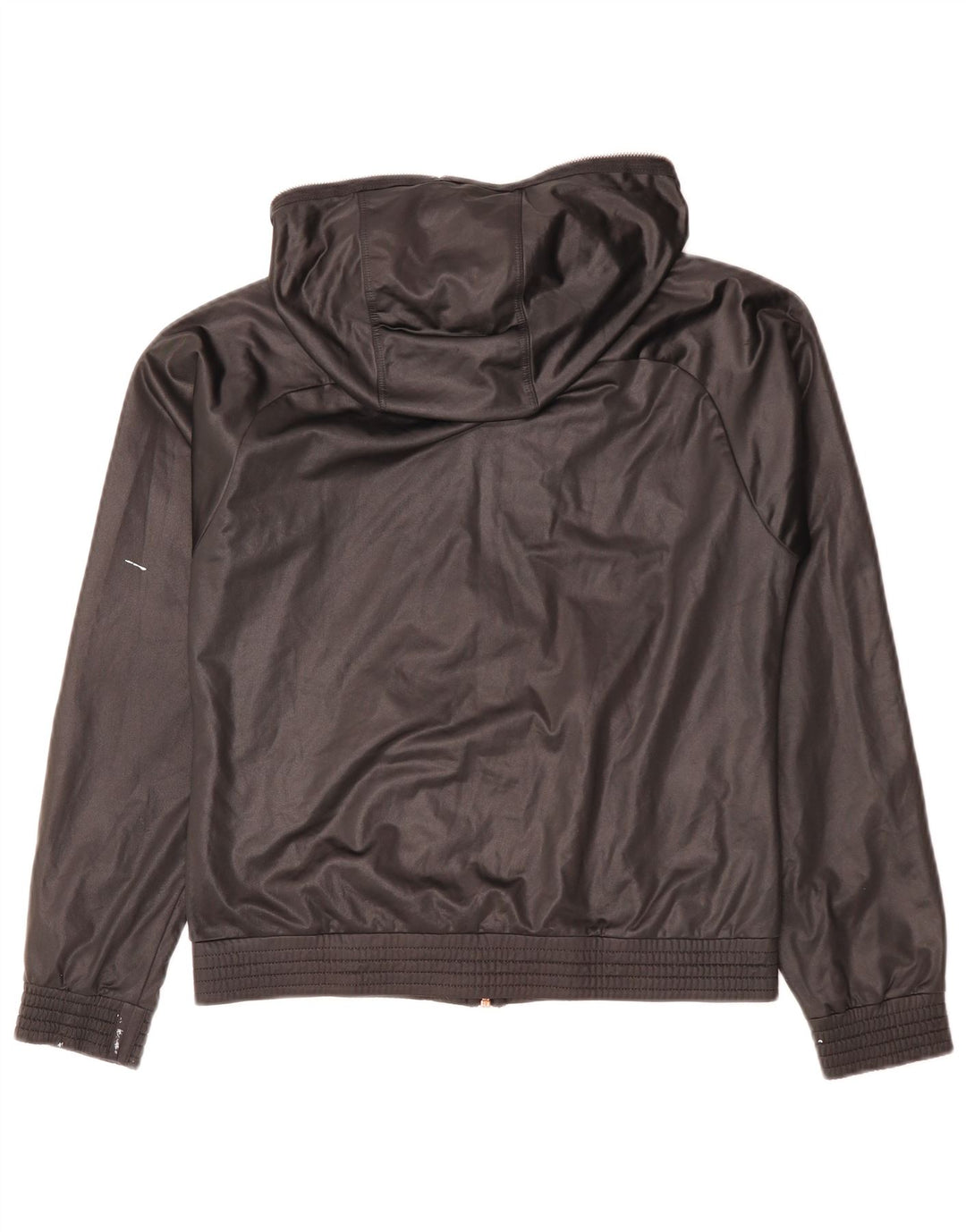 ADIDAS Chaqueta impermeable con capucha para mujer UK 10 Small Poliéster negro