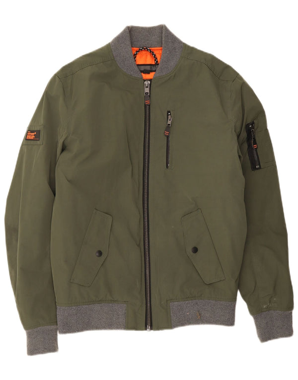 Ανδρικό μπουφάν Superdry UK 38 Medium Green Colourblock Polyester