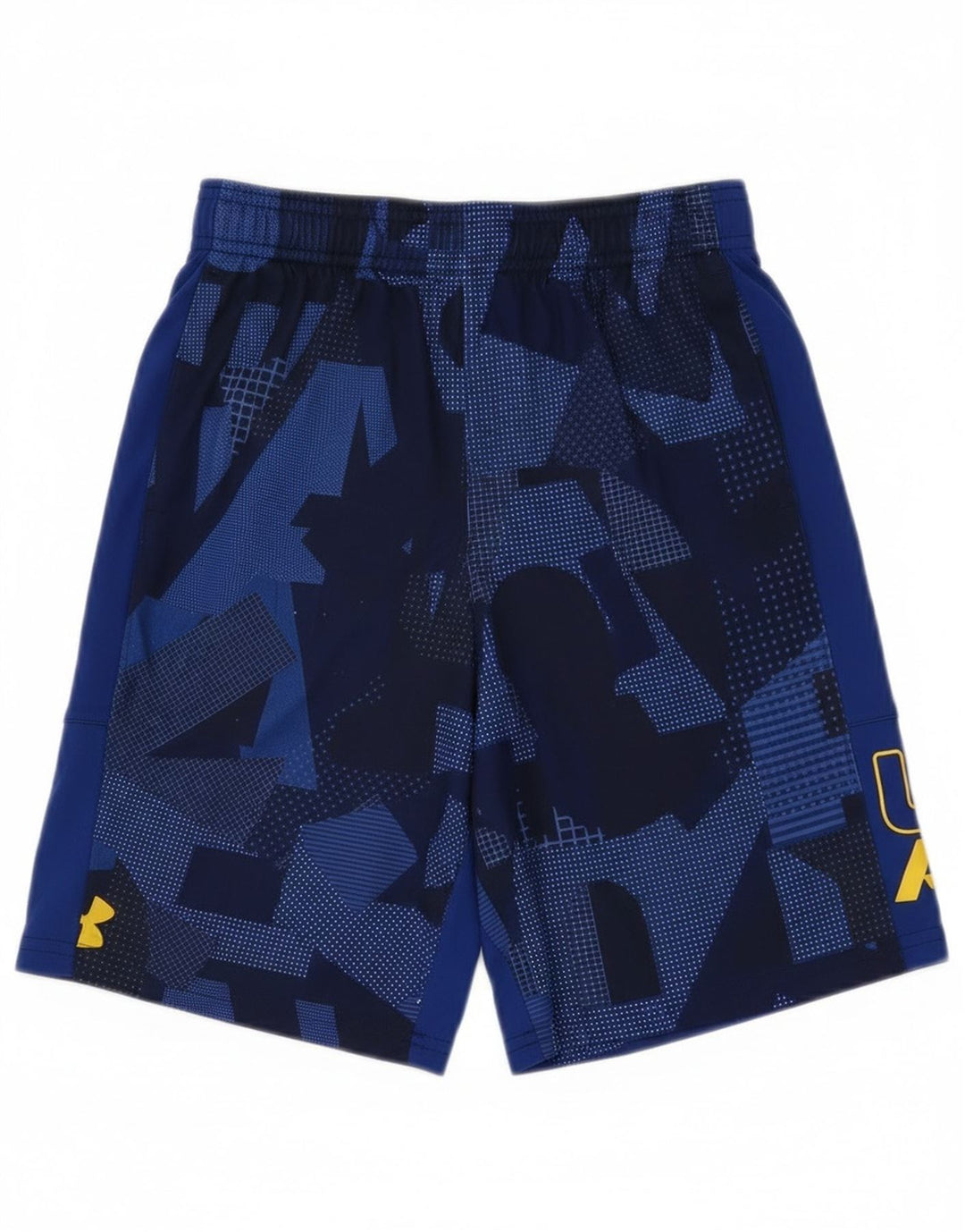 Pantaloncini sportivi con grafica da ragazzo Under Armour 9-10 anni Blu medio geometrico