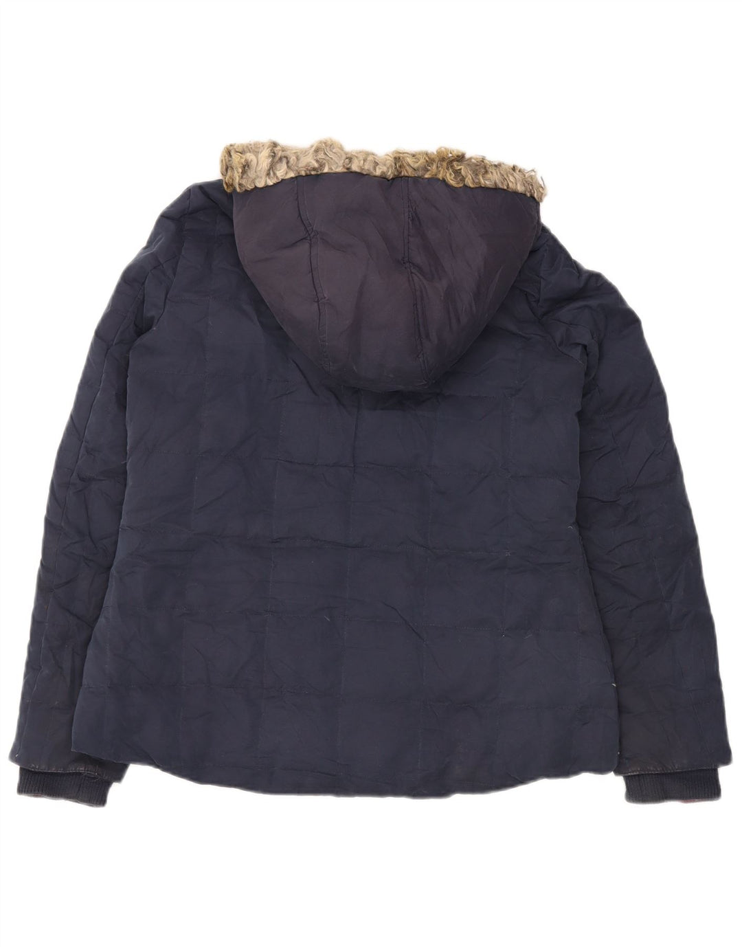 FAT FACE Γυναικείο μπουφάν με κουκούλα UK 14 Large Navy Blue Polyester