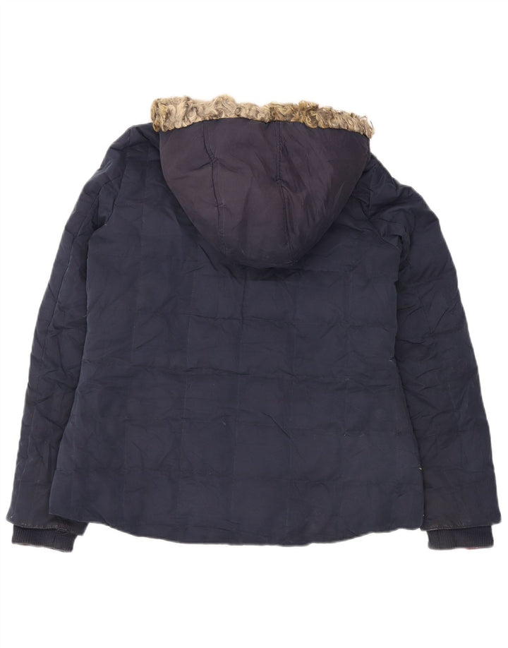FAT FACE Γυναικείο μπουφάν με κουκούλα UK 14 Large Navy Blue Polyester