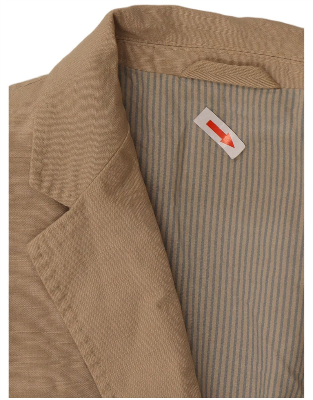 Massimo Dutti Mens 2 Button Blazer Jacket EU 48 Medium Beige Cotton