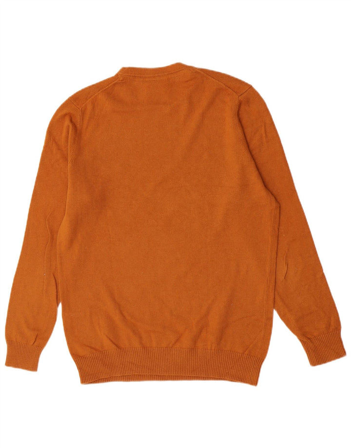 Lyle & Scott Herre sweater med rund hals, medium orange bomuld