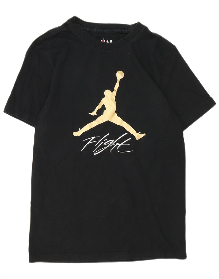 Jordan Mens Graphic T-Shirt Top Small Black Cotton