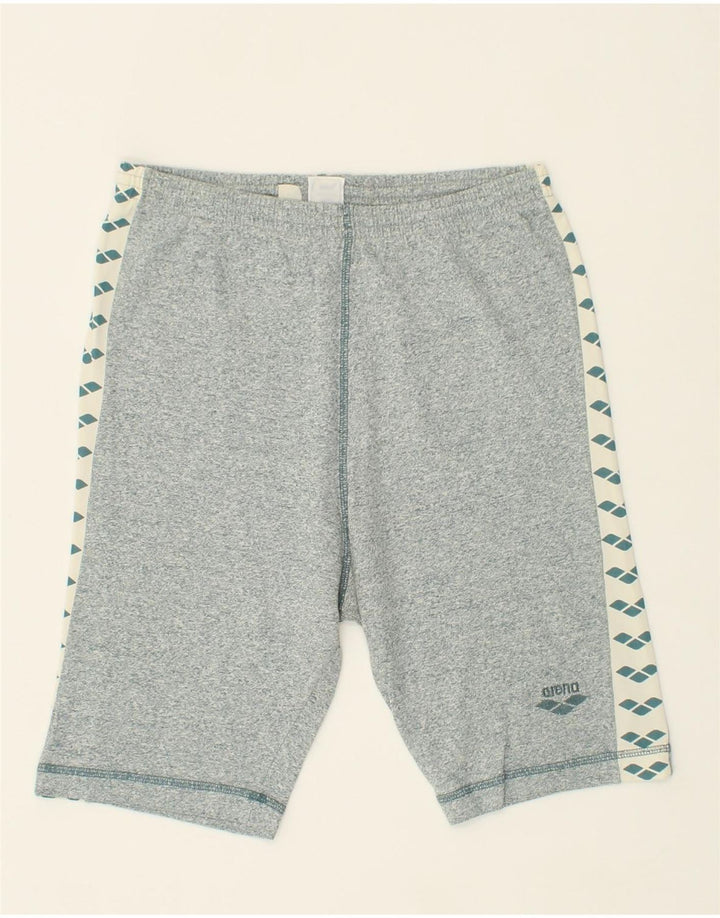 ARENA Mens Graphic Sport Shorts Large  Grey Colourblock Vintage Arena and Second-Hand Arena from Messina Hembry 