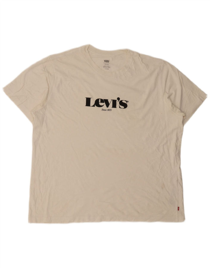 Levi's Mens Relaxed Graphic T-Shirt Top XL White Cotton