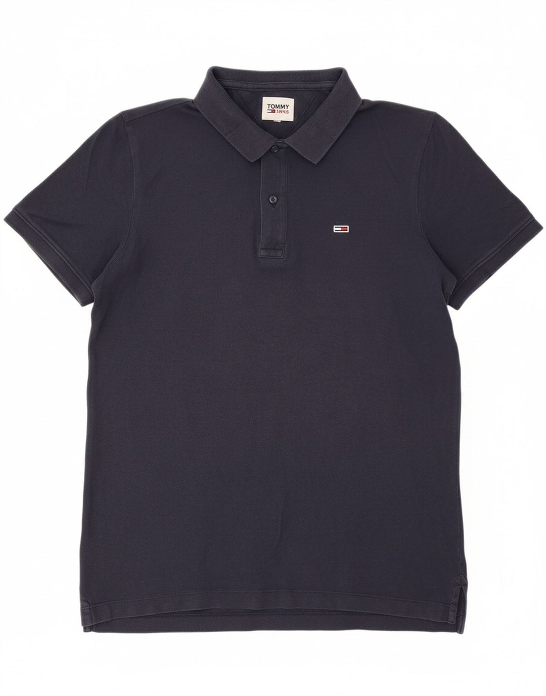 TOMMY HILFIGER Mens Polo Shirt Medium Navy Blue Vintage Tommy Hilfiger and Second-Hand Tommy Hilfiger from Messina Hembry 