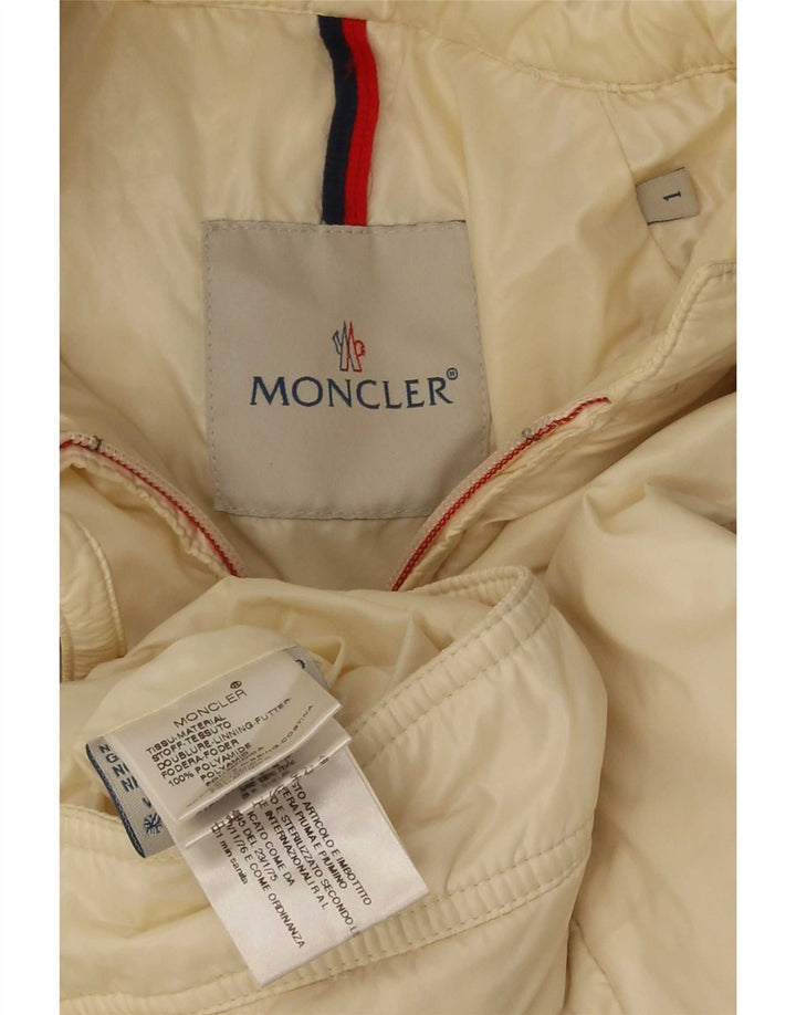 Moncler Chaqueta Bomber Mujer Talla 1 Pequeña Poliamida Blanco Roto