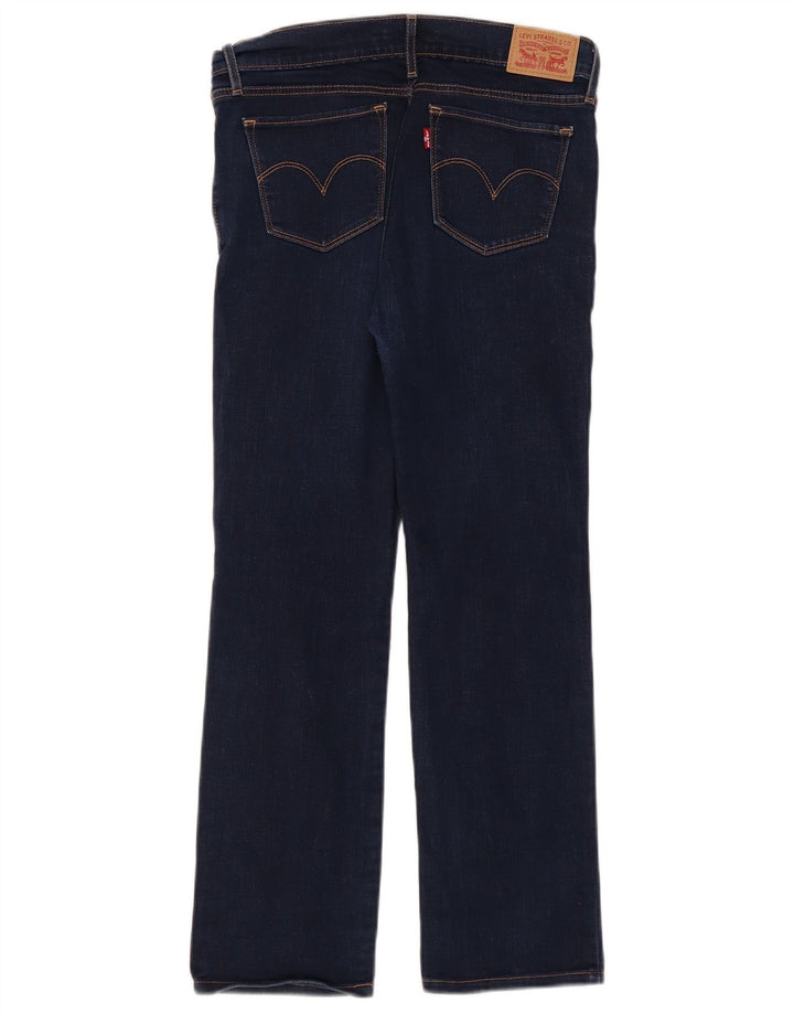 Levi's Womens 714 Straight Jeans W28 L27 Blue Cotton