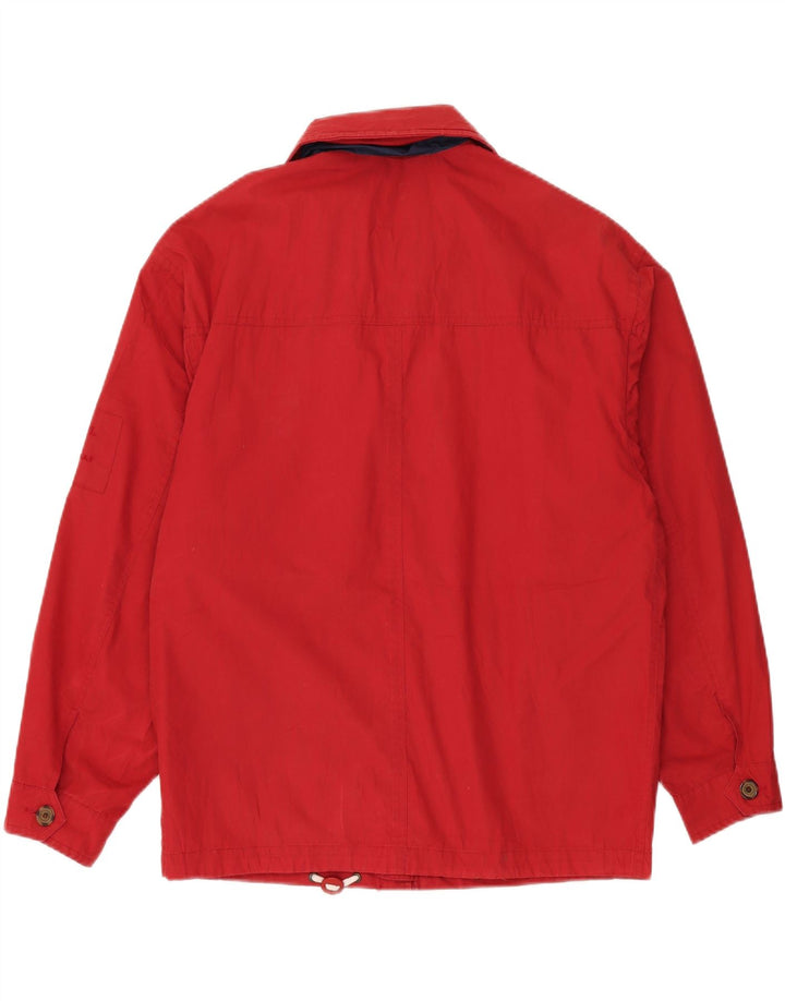 Vintage Herren-Kapuzenjacke mit lockerer Passform, UK 36, Größe S, rot, Polyester