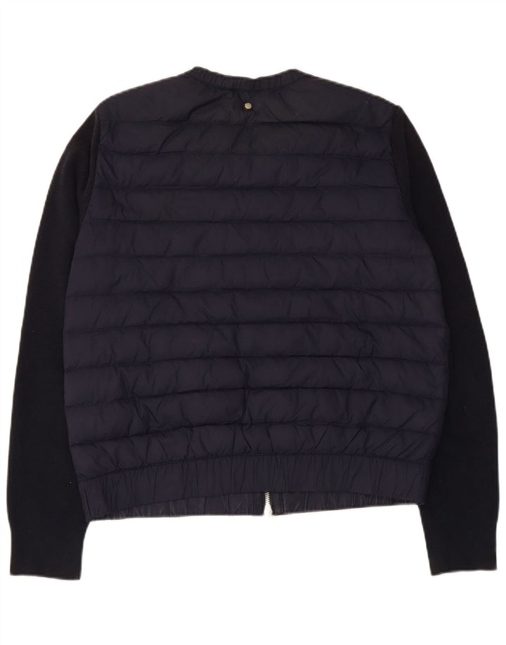 Massimo Dutti Womens Padded Jacket UK 14 Medium Navy Blue Nylon