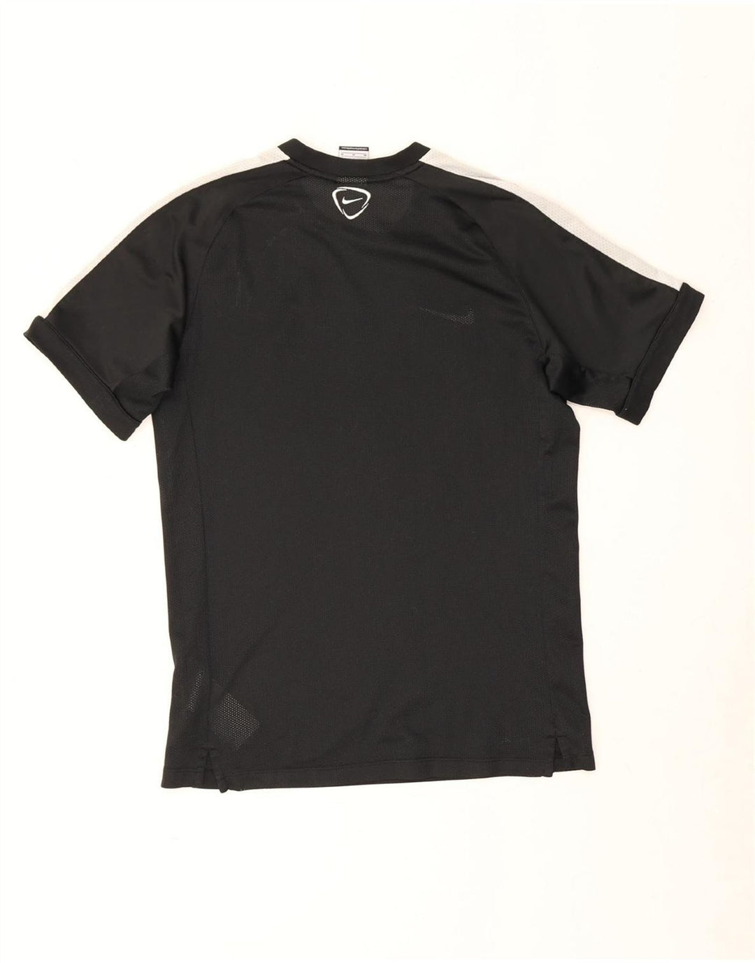 T-shirt grafica Nike da uomo Dri Fit, parte superiore in poliestere color block medio nero