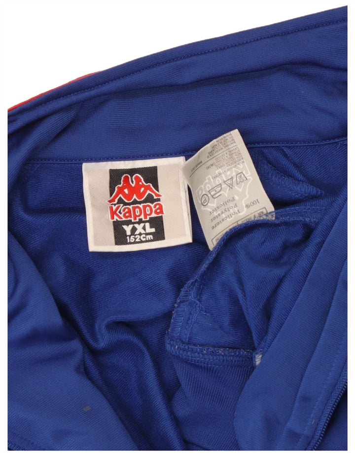 KAPPA Boys Graphic Tracksuit Top Jacket 11-12 Years XL Blue Polyester