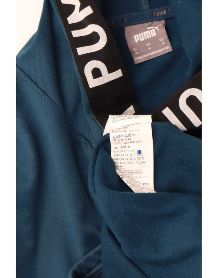 Puma Mens Graphic Hoodie Jumper Medium Navy Blue Colourblock Polyester