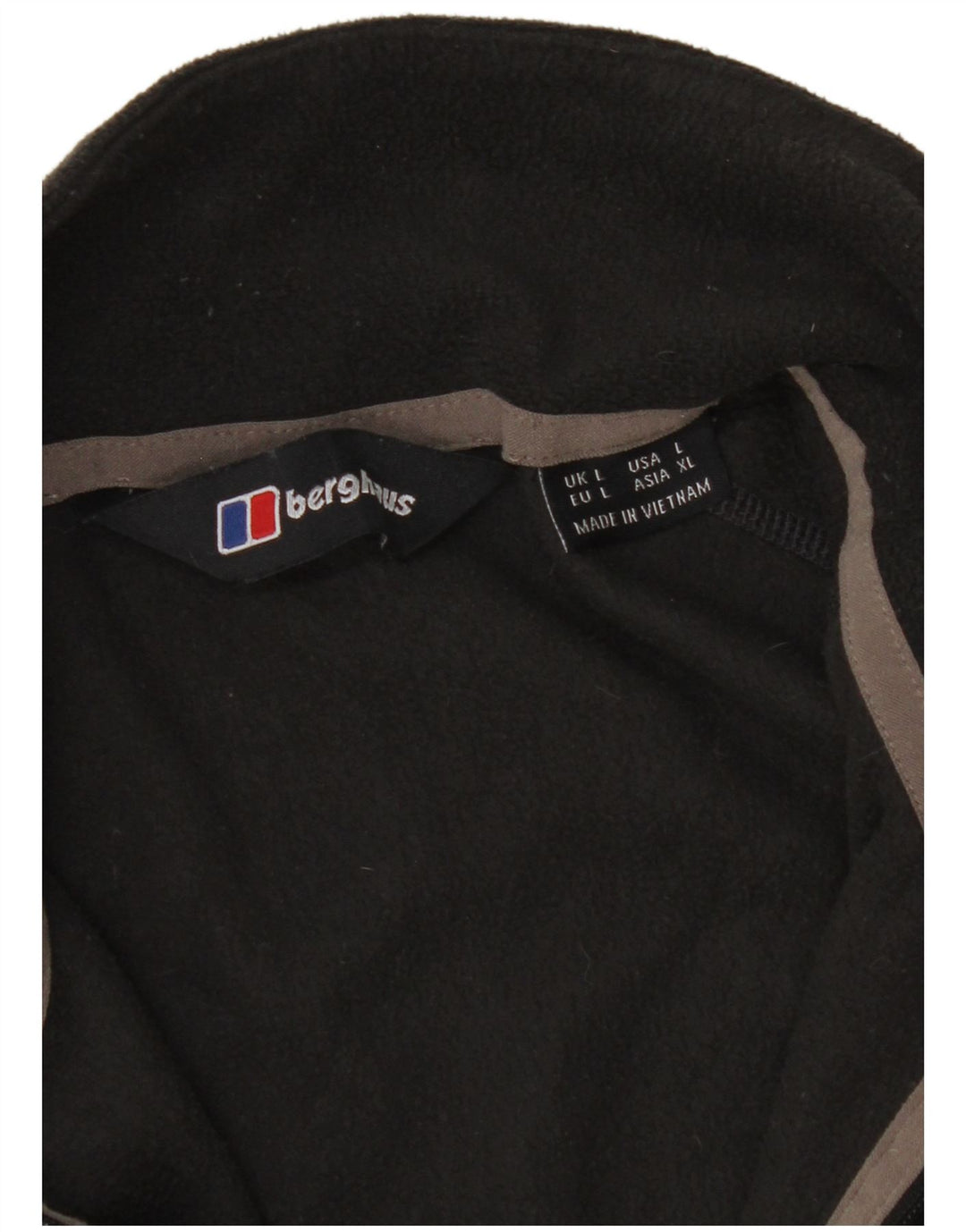Berghaus Mens Zip Neck Fleece Jumper Large Grey Polyester