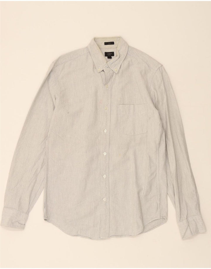 J. CREW Mens Slim Shirt Small Grey Cotton Vintage J. Crew and Second-Hand J. Crew from Messina Hembry 