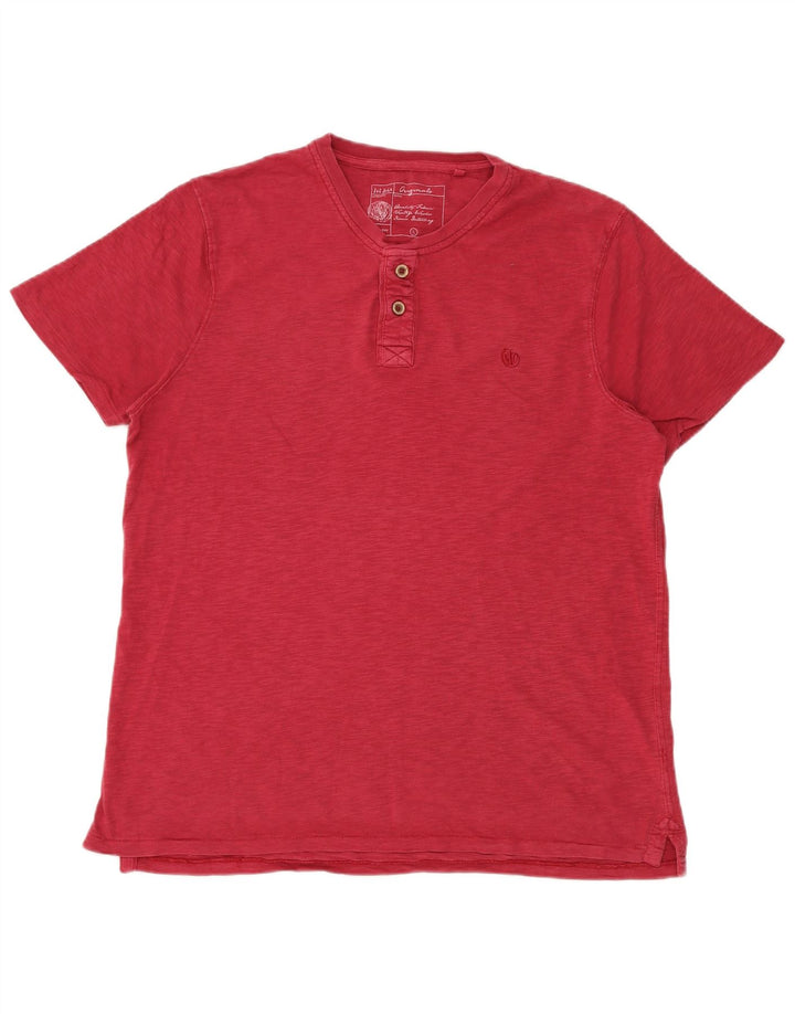 T-shirt da uomo Fat Face Top grande in cotone rosso