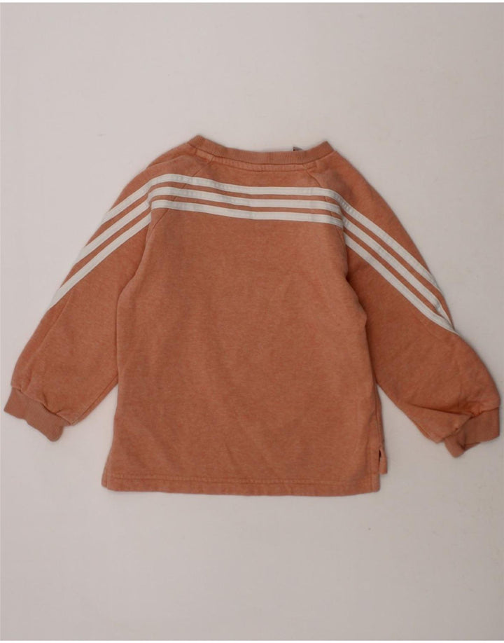 ADIDAS Baby Girls Sweatshirt Jumper 18-24 Months Brown Cotton Vintage Adidas and Second-Hand Adidas from Messina Hembry 