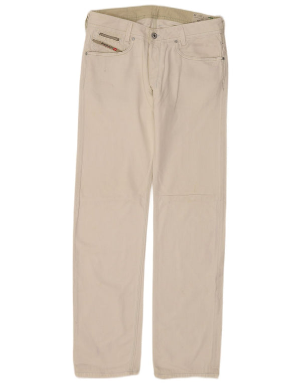 Diesel Bărbați Onijo Straight Jeans W29 L34 Alb Bumbac
