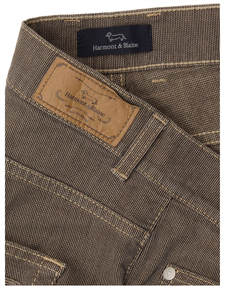 Harmont & Blaine Womens Casual Trousers IT 44 Medium W32 L28 Brown