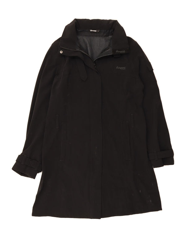 BERGANS Womens Overcoat UK 16 Large Black Polyamide