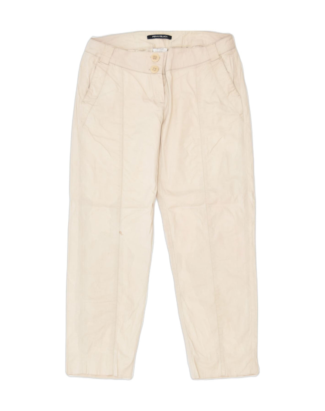 PENNY BLACK Womens Tapered Cropped Trousers UK 10 Small W30 L25 Beige | Vintage | Thrift | Second-Hand | Used Clothing | Messina Hembry 
