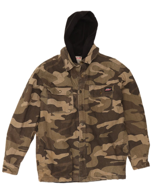 Dickies Camisa de leñador con capucha para hombre UK 34/36 Small Khaki Camuflaje Algodón