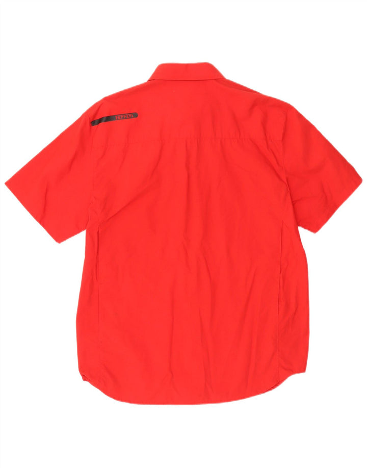 Ferrari Mens Short Sleeve Shirt Large Red Cotton