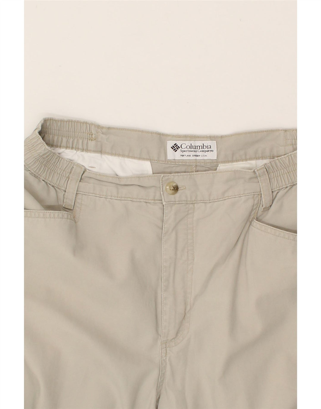 COLUMBIA Womens Tapered Cargo Trousers W32 L29 Beige Vintage Columbia and Second-Hand Columbia from Messina Hembry 