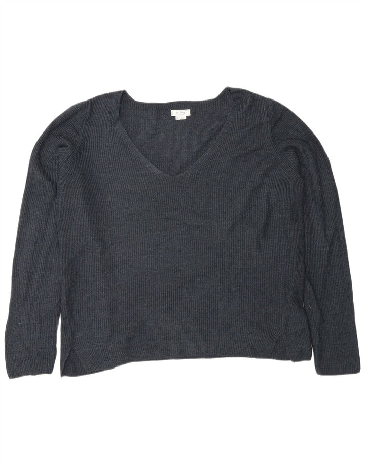Fat Face Pull surdimensionné à col en V pour femme UK 12 Bleu marine moyen