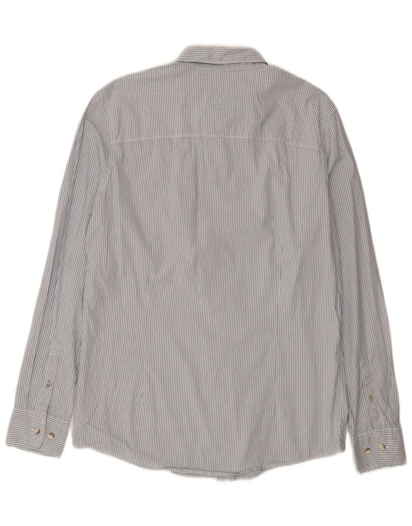 Camisa alta de corte estándar para hombre de Fat Face de algodón a rayas en azul medio