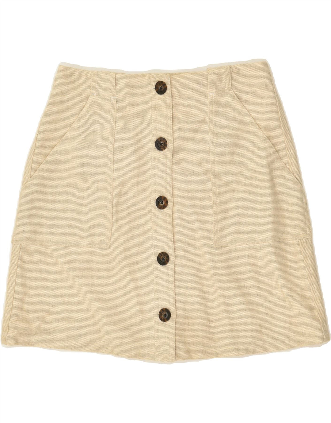 BANANA REPUBLIC Womens A-Line Skirt US 0 XS W26 Beige | Vintage Banana Republic | Thrift | Second-Hand Banana Republic | Used Clothing | Messina Hembry 