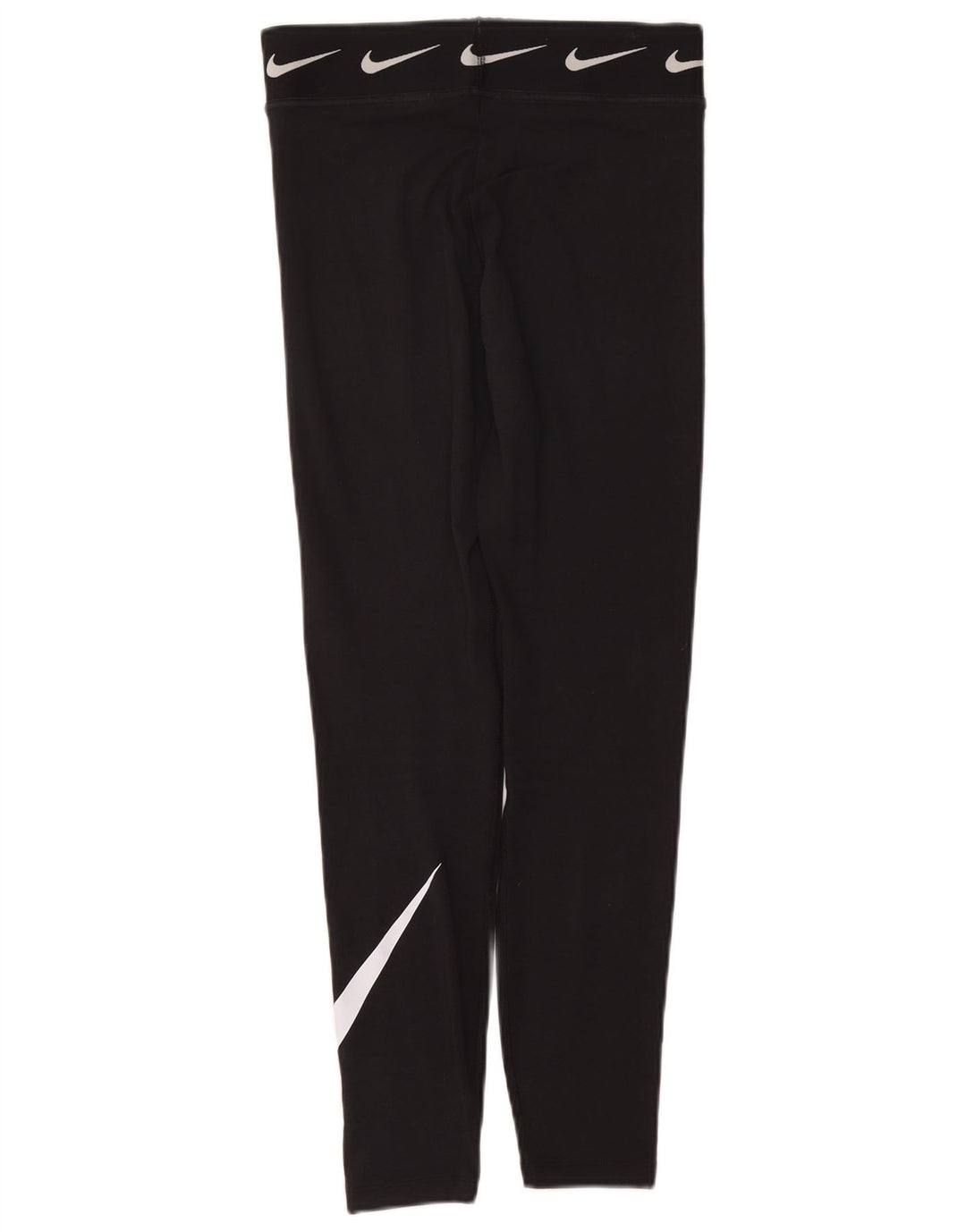 Nike Womens Graphic Leggings UK 12 Medium Black Cotton