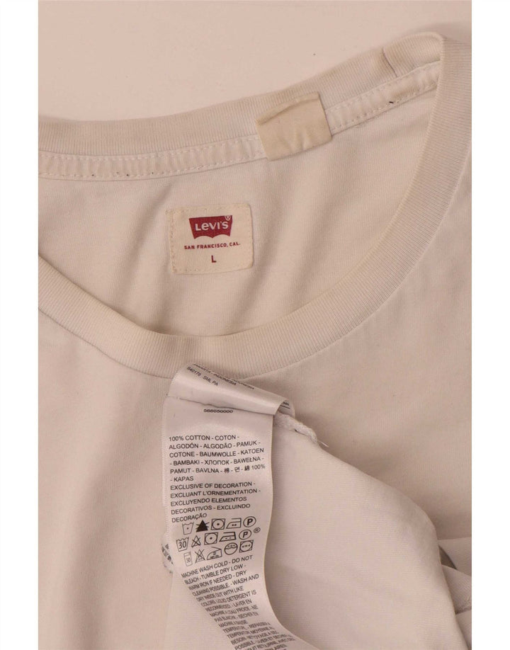 Ανδρικό γραφικό T-Shirt Levi's Top Large White
