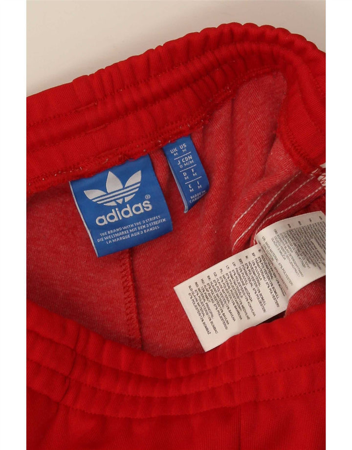 Adidas Mens Tracksuit Trousers Joggers Medium Red Polyester